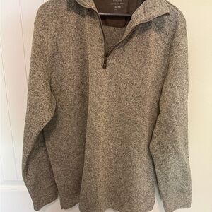 Haggar Men's Tan Zip-Up Sweater